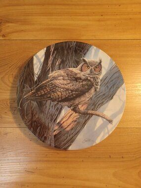 The Great Horned Owl Plate By Daniel Smith